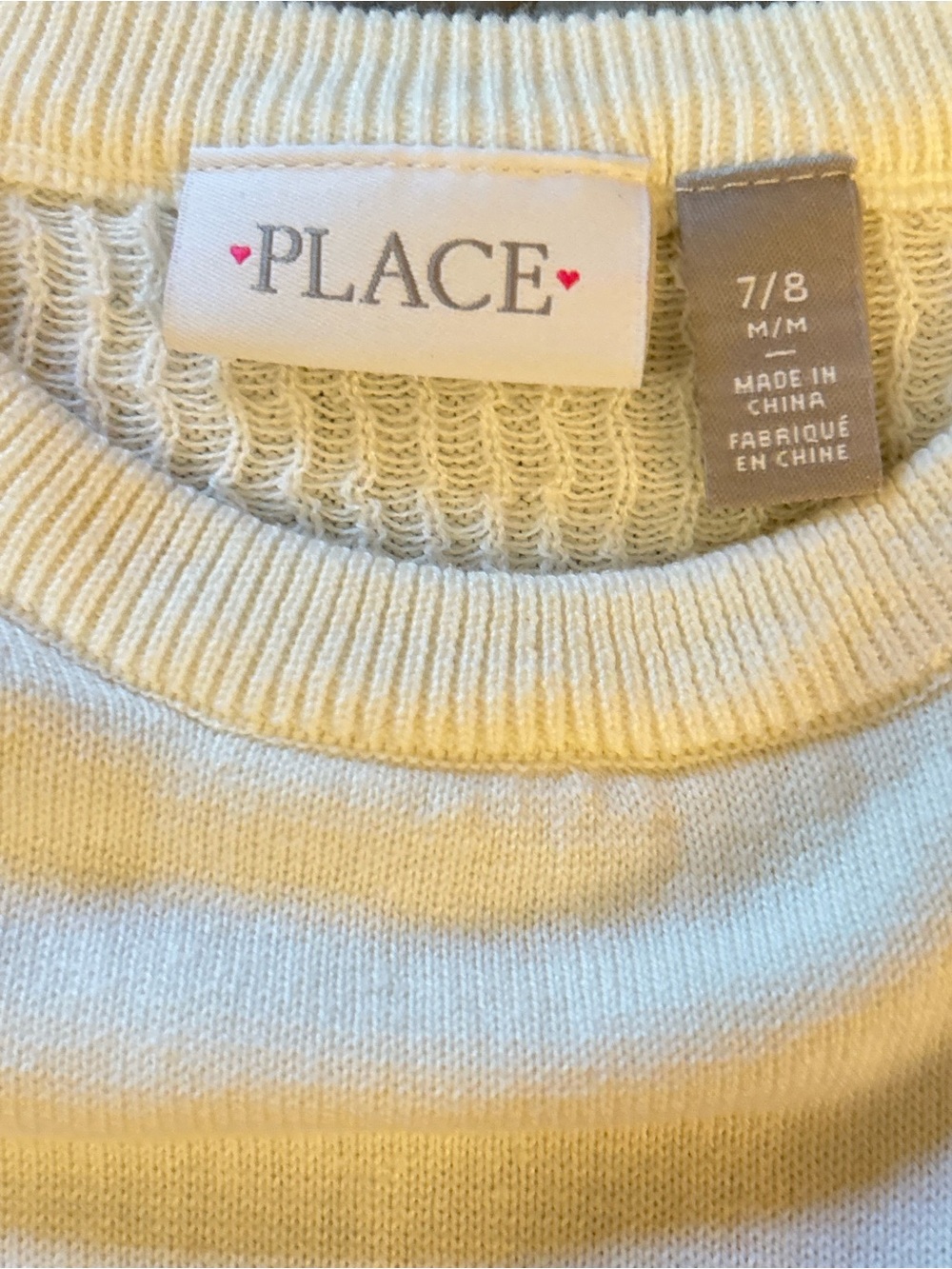 The Children’s Place Girls 7/8 Fair Isle Sweater Dress Cream Brown - Picture 4 of 7